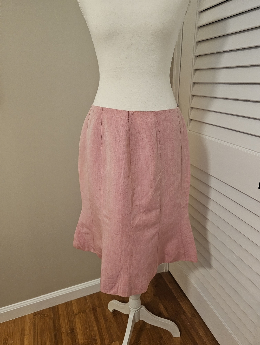 Classiques Entier Dusty Pink Linen Blend Pencil Skirt Size M 🌸 NEW WITHOUT TAGS